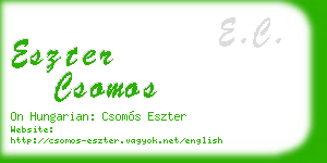 eszter csomos business card